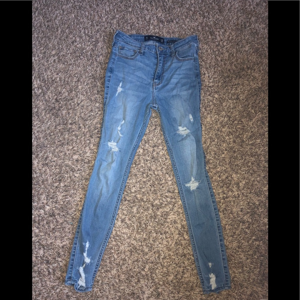Hollister high rise crop super skinny jeans
